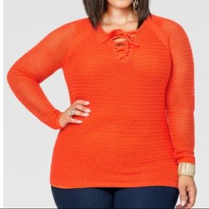AshleyStewart Mesh Knit Sweater 22/24